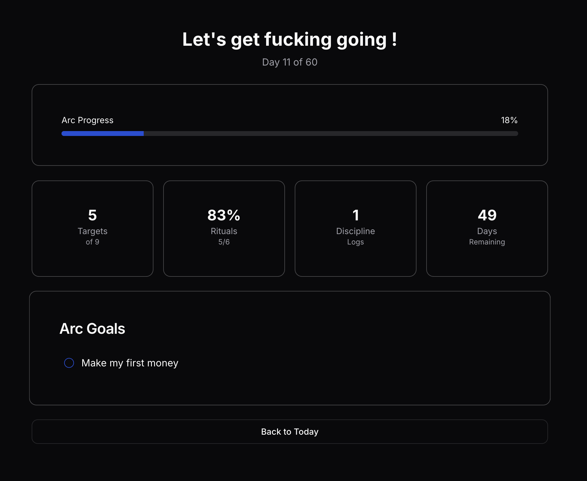 Arc Overview - Dark Mode