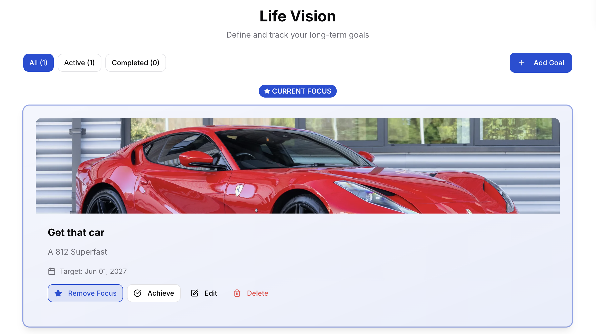 Life Vision Board - Light Mode